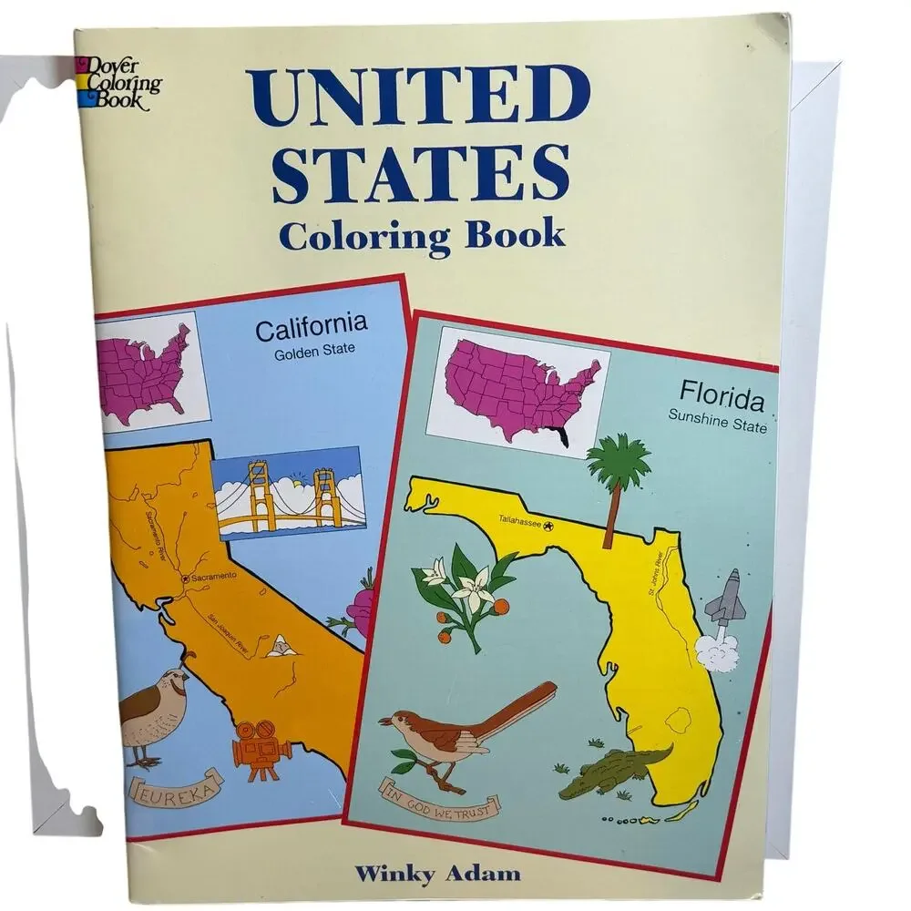 Vintage 1998 United States Coloring Book Unused